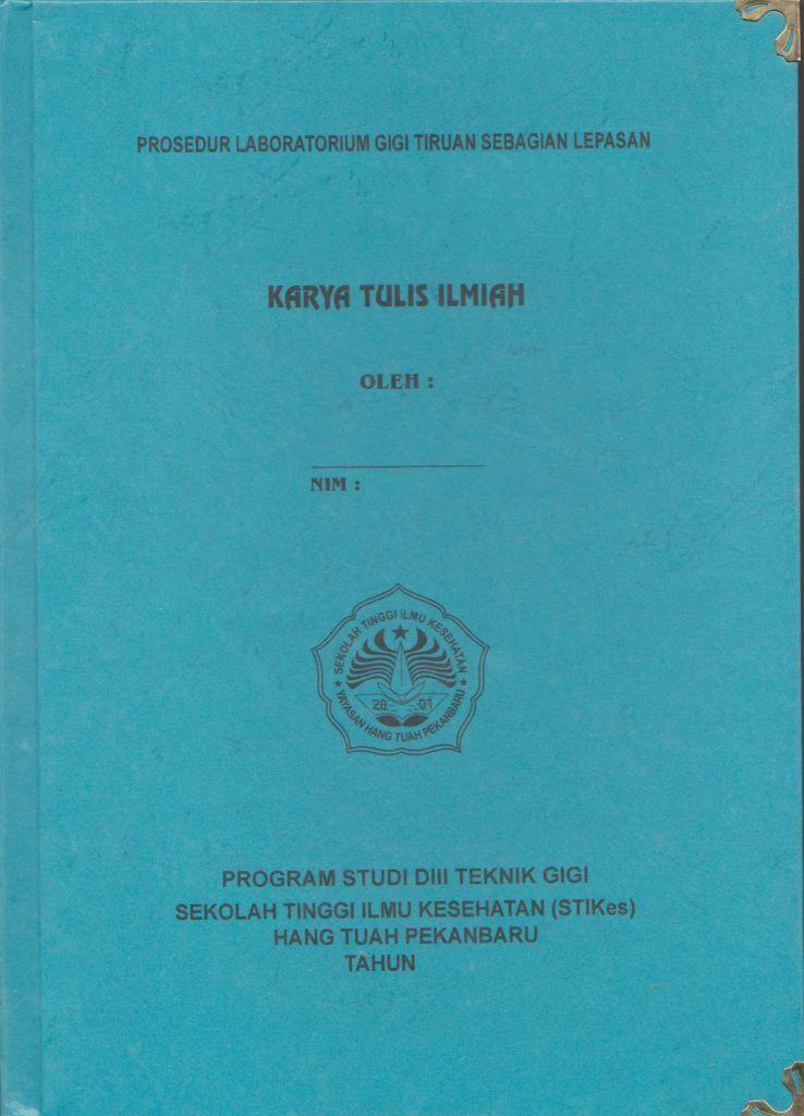 Prosedur Laboratorium Pembuatan Crown All Metal pada Gigi Molar Satu Kiri Rahang Atas.