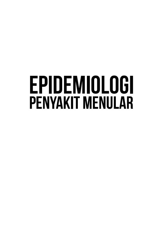 Epidemilogi Penyakit Menular