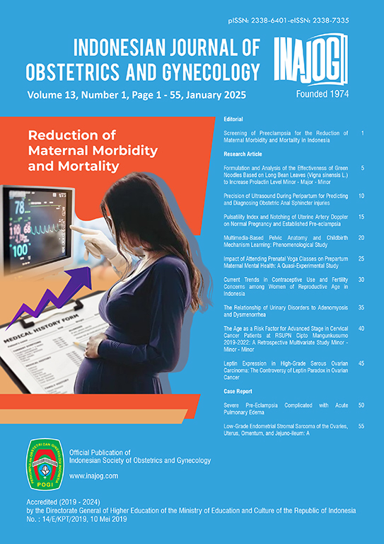 Indonesian Journal of Obstetrics and Gynecology