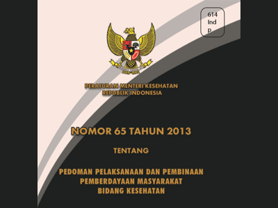 peraturan pemerintah NOMOR 65 TAHUN 2013 tentang pedoman pelaksanaan dan pembinaan perberdayan masyarakat bidang kesehatan