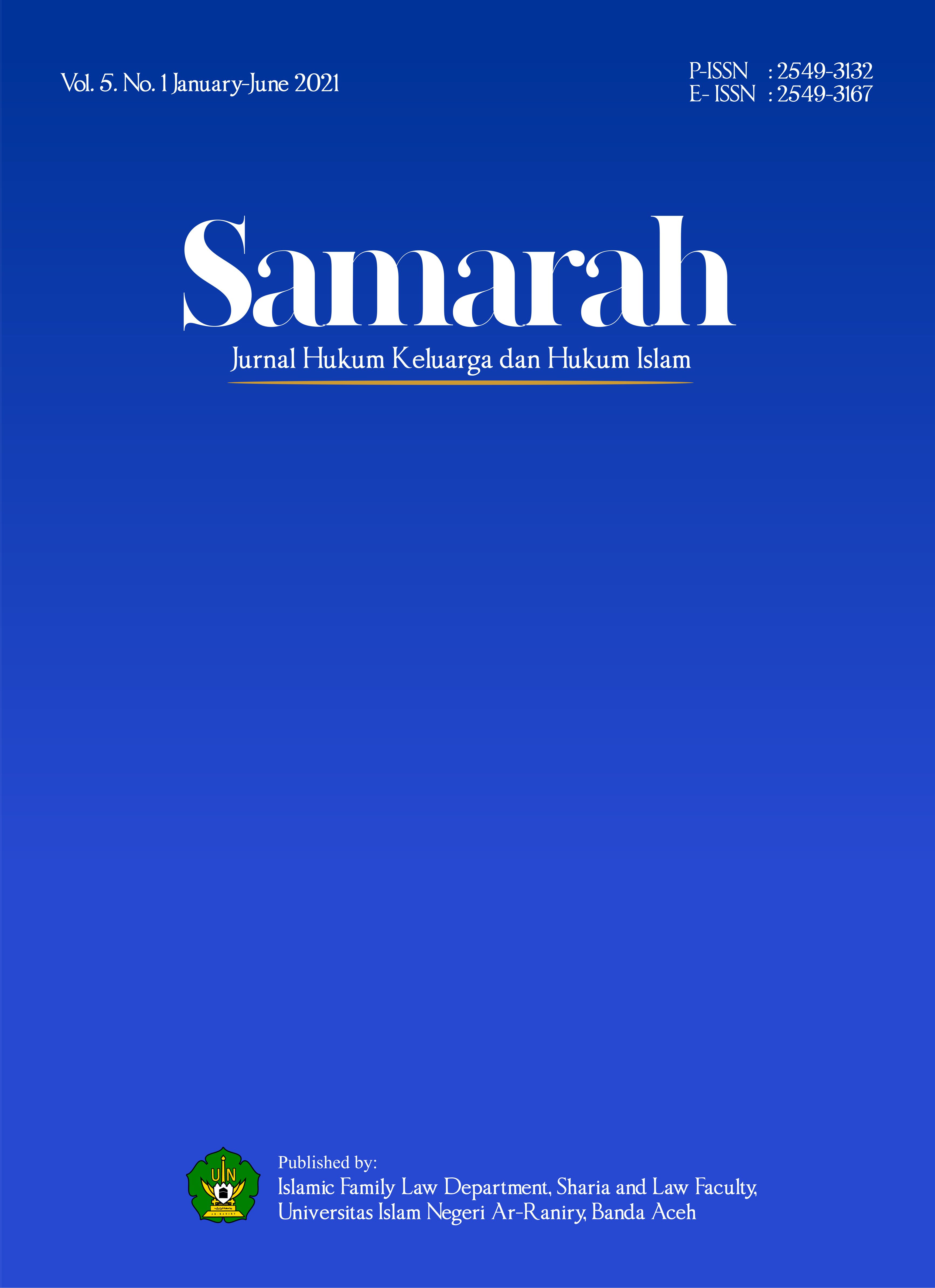 Samarah: Jurnal Hukum Keluarga dan Hukum Islam